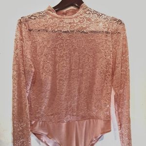 H&M Long Sleeve Lace Bodysuit L